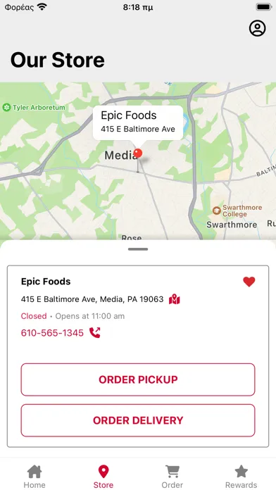 Ảnh chụp màn hình của Epic Foods Mobile App