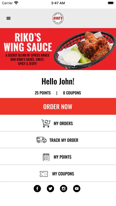 Riko's Pizza App Screenshots