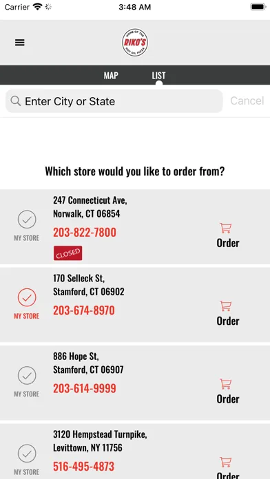 Riko's Pizza App Screenshots