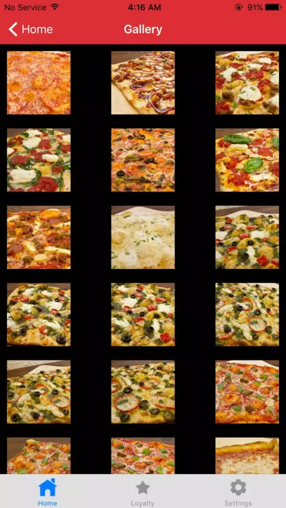 Capturas de tela do Rizzo's Pizza Astoria