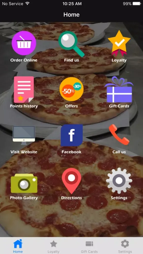 Ảnh chụp màn hình của Surf's Up Pizza