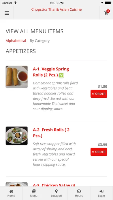 Chopstixs Online Ordering应用截图