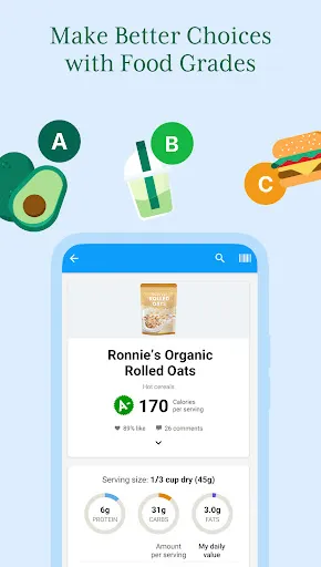 Скриншоты Calorie Counter App: Fooducate