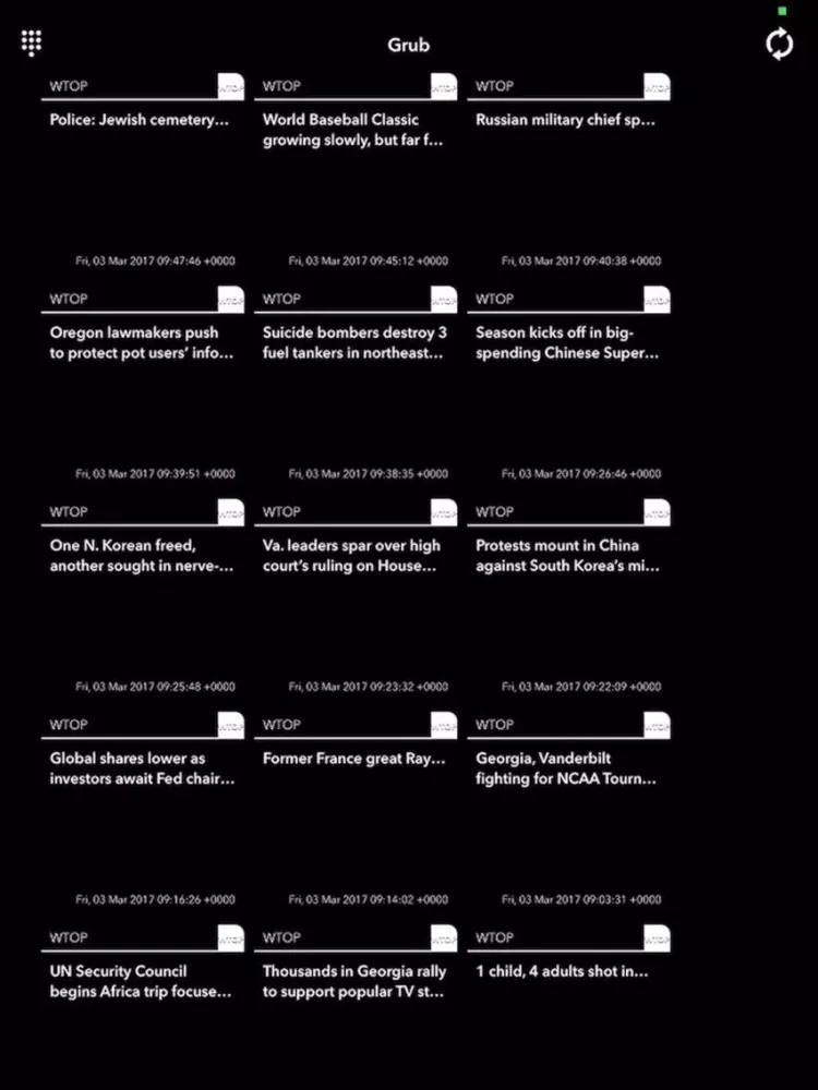 Grub News - Food, Restaurant, and Travel Newsfeed iPad  Screenshots