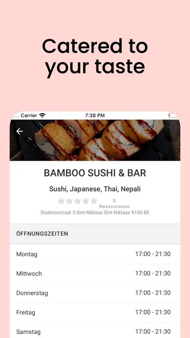 Capturas de tela do Bamboo Sushi & Bar