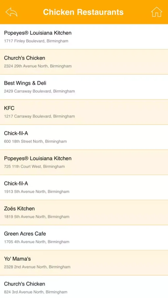 Zrzuty ekranu Great App for Popeyes Chicken Restaurants
