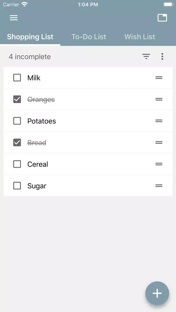 Taskmate: Tab based Todo list Screenshots