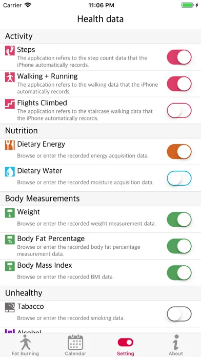 Capturas de tela do Fat-Burning