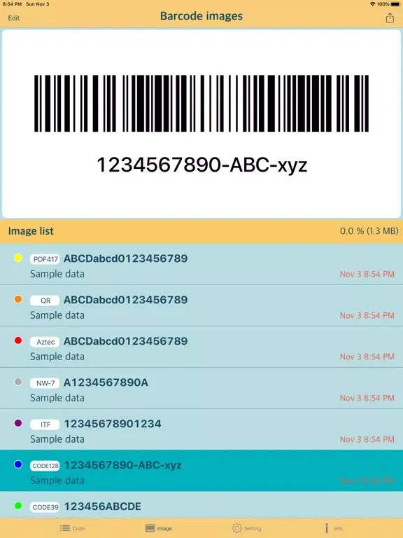 at Barcoding iPad  Screenshots