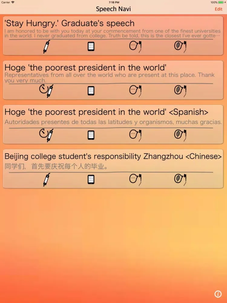 Zrzuty ekranu SpeechNavi iPad 