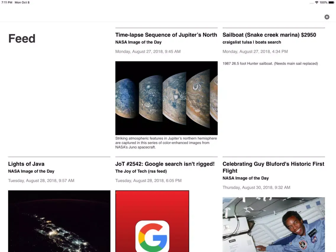 Grouper Feed iPad 应用截图