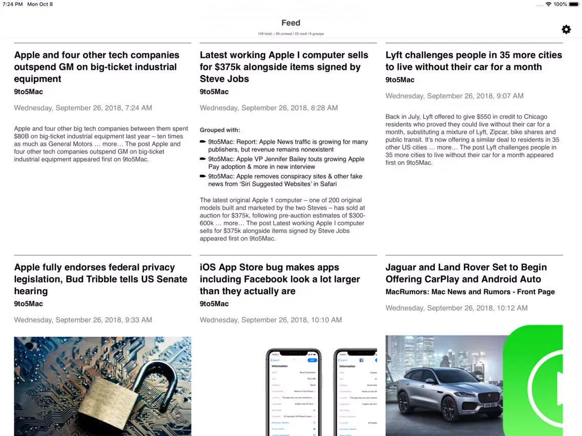 Grouper Feed iPad 应用截图