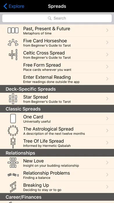 Capturas de tela do Beginner's Guide to Tarot