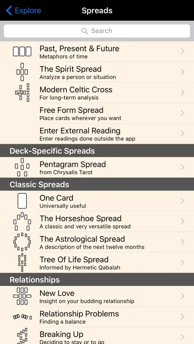 Chrysalis Tarot Ekran Görüntüleri