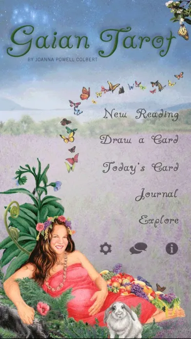 Capturas de tela do Gaian Tarot