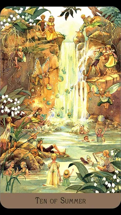 Capturas de tela do Victorian Fairy Tarot