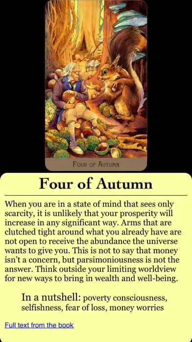 Capturas de tela do Victorian Fairy Tarot