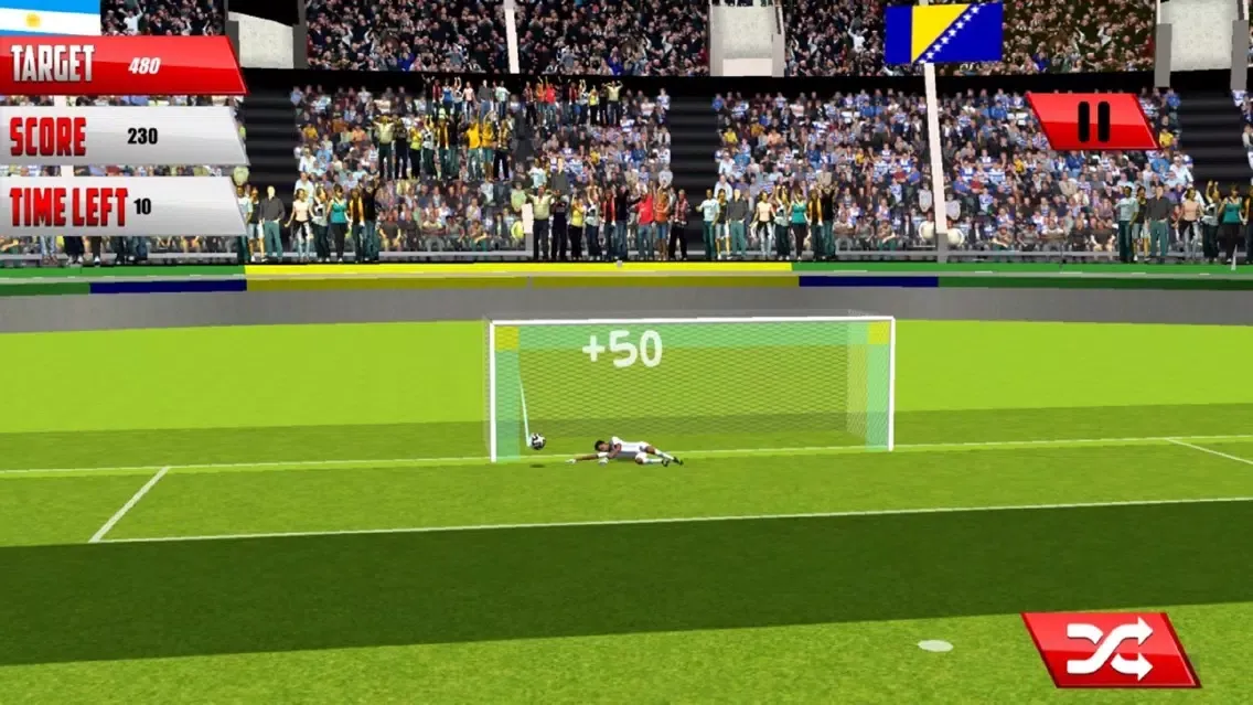 Football Fantasy Flick : Goal Shoot-out socc-er 3D سکرین شاٹس