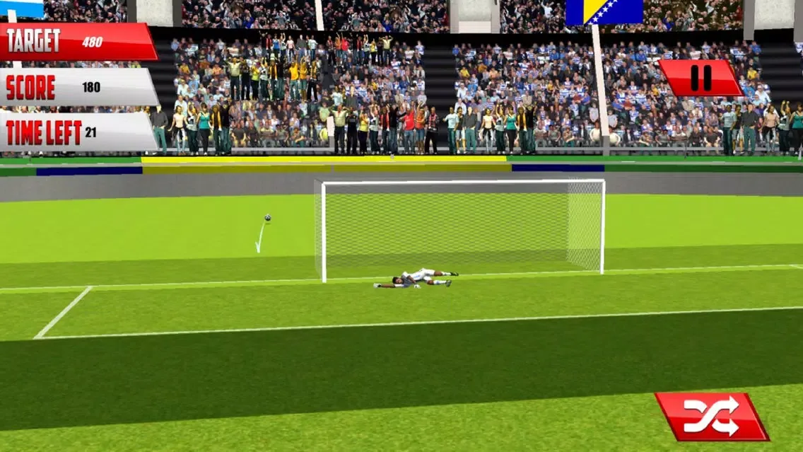 Football Fantasy Flick : Goal Shoot-out socc-er 3D سکرین شاٹس