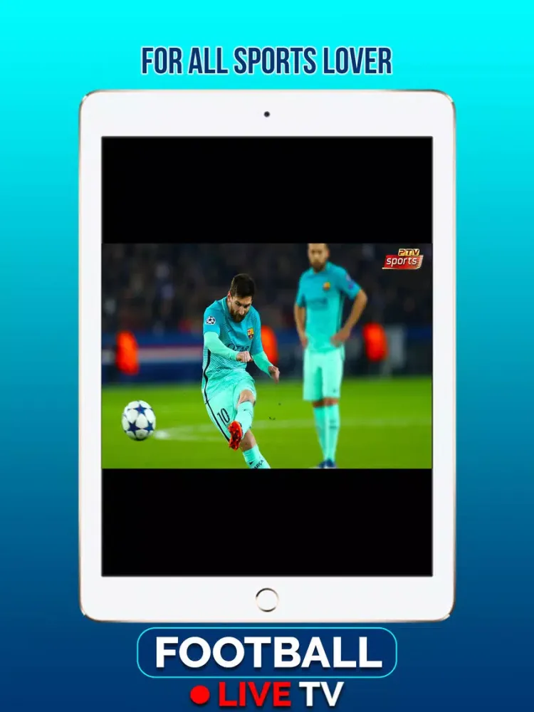 ภาพหน้าจอของ Football Live TV. iPad 