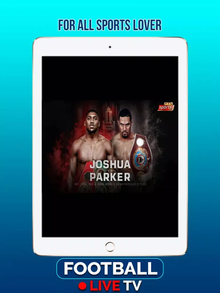 ภาพหน้าจอของ Football Live TV. iPad 