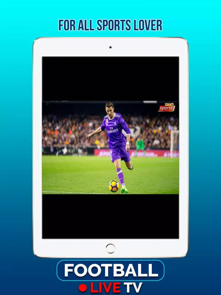 ภาพหน้าจอของ Football Live TV. iPad 