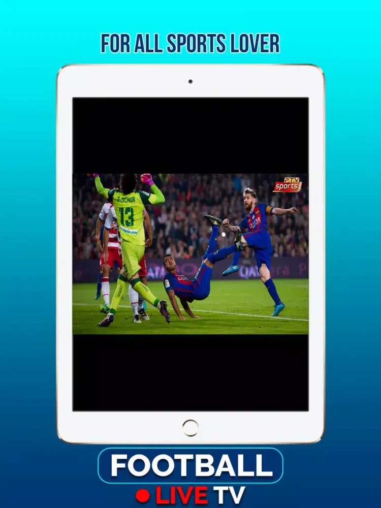 ภาพหน้าจอของ Football Live TV. iPad 