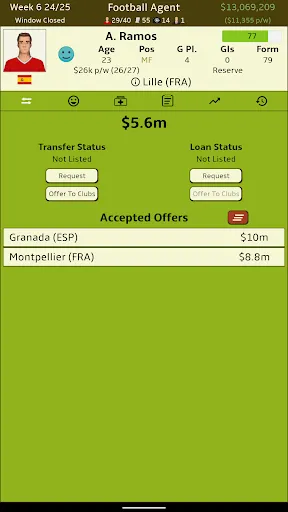 Screenshot di Football Agent