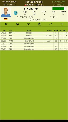 Screenshot di Football Agent