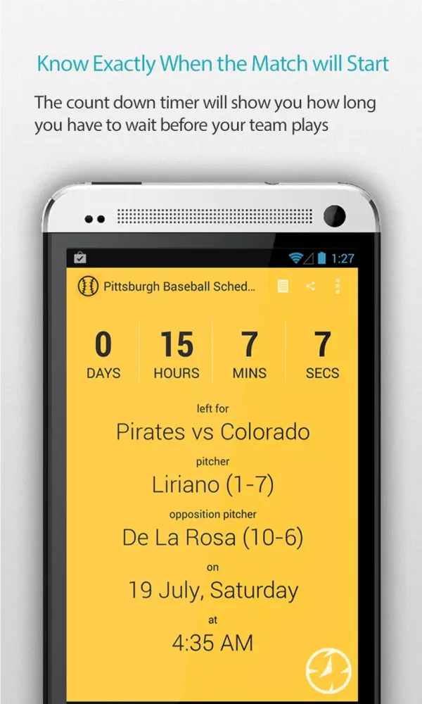 Скриншоты Pittsburgh Baseball Schedule