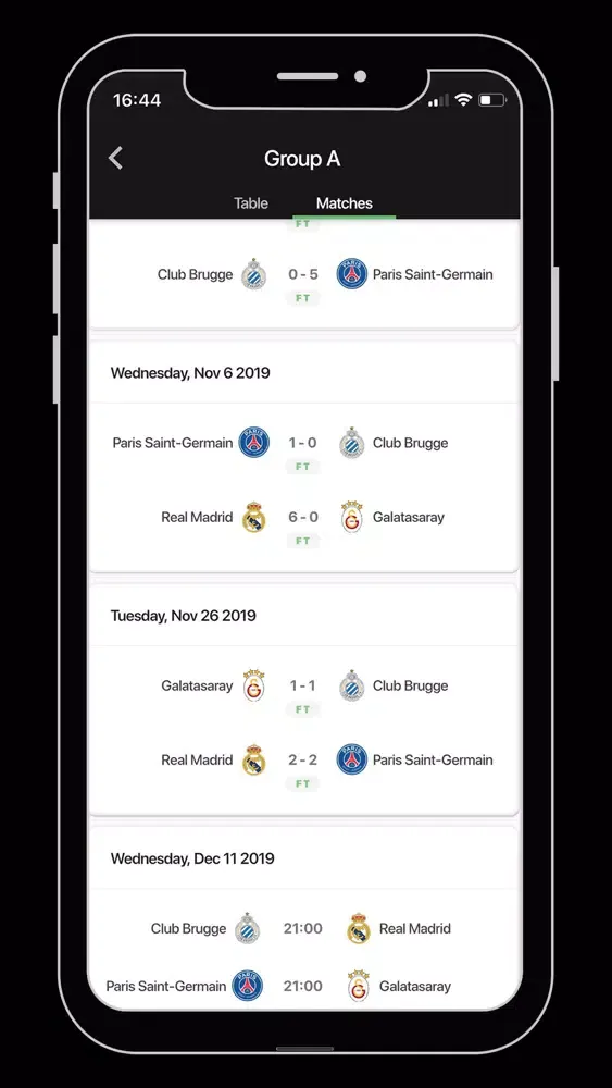 Capturas de pantalla de Footballers app