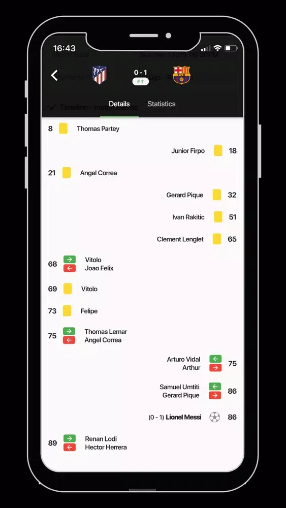 Capturas de pantalla de Footballers app