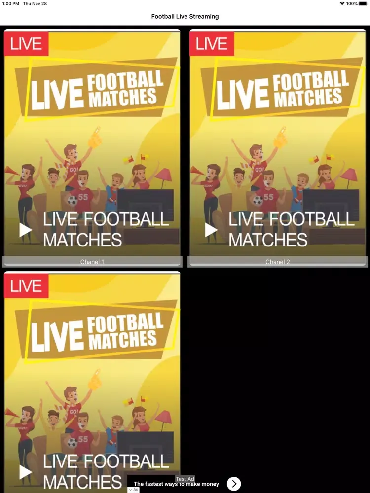 Zrzuty ekranu Football TV Live Streaming HD iPad 