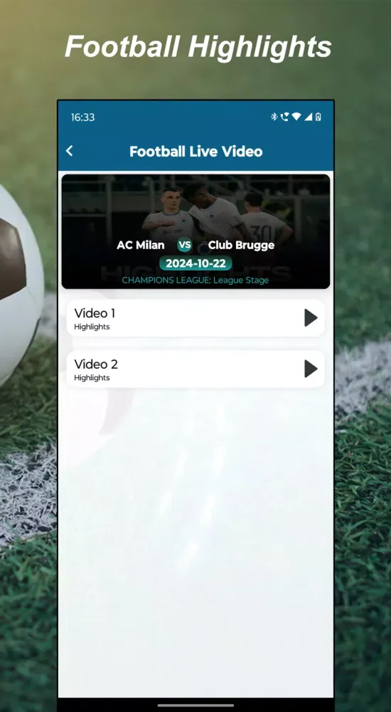 Capturas de tela do Live Football TV HD Streaming
