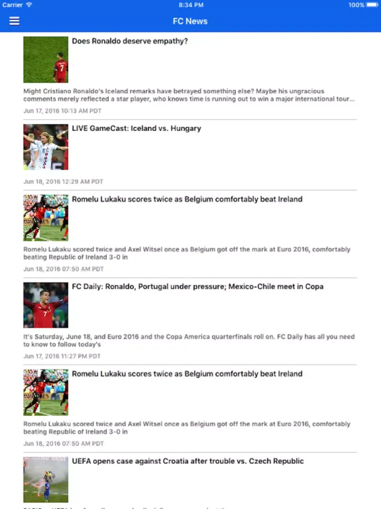 Screenshot di Football News - Soccer Updates iPad 