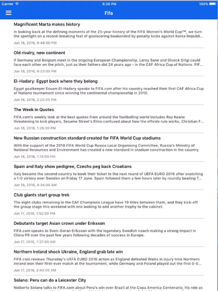 Screenshot di Football News - Soccer Updates iPad 