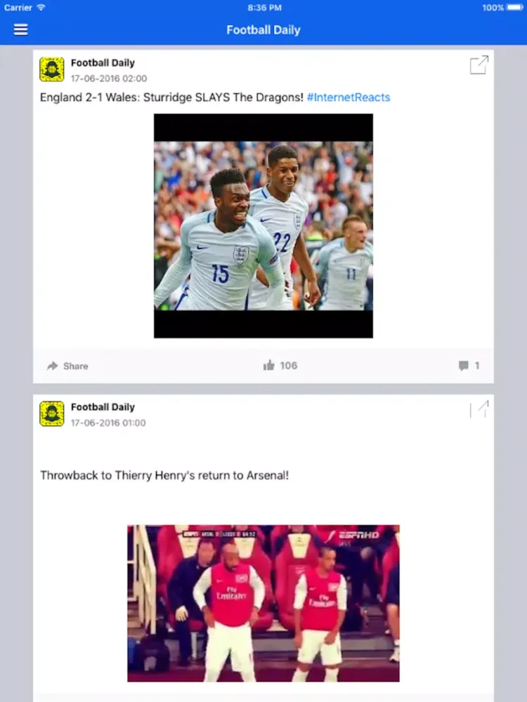 Screenshot di Football News - Soccer Updates iPad 