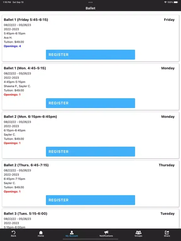تصاویر Footnotes Dance Studio iPad 