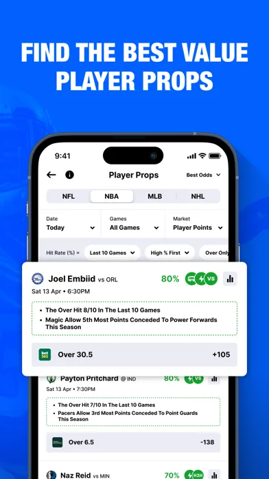 SmartPicks | Player Props Ekran Görüntüleri
