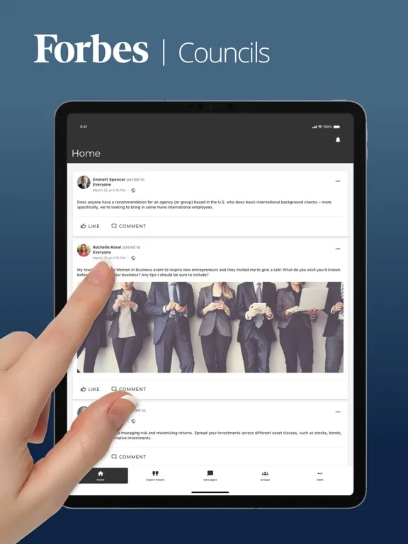 تصاویر Forbes Councils iPad 