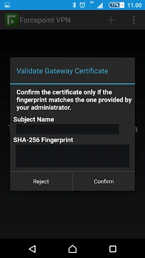 تصاویر Forcepoint SSL VPN Client