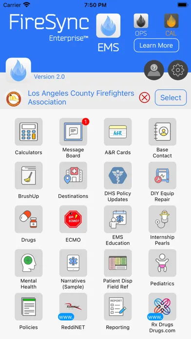 Captures d'écran de FireSync EMS