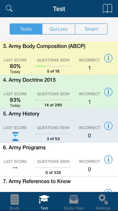 Zrzuty ekranu PROmote - Army Study Guide