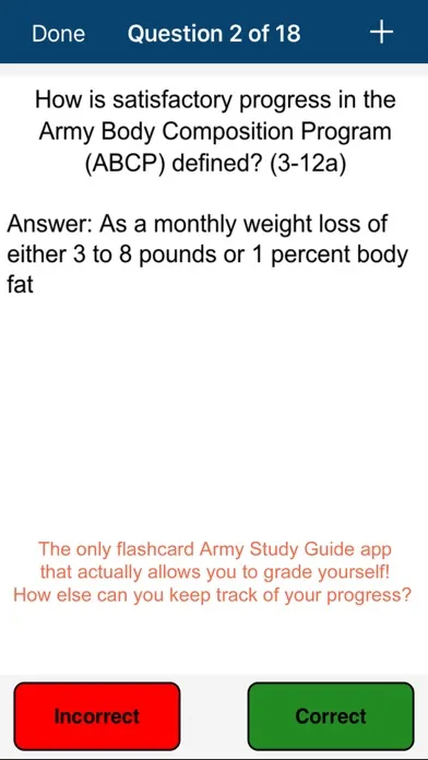 Zrzuty ekranu PROmote - Army Study Guide