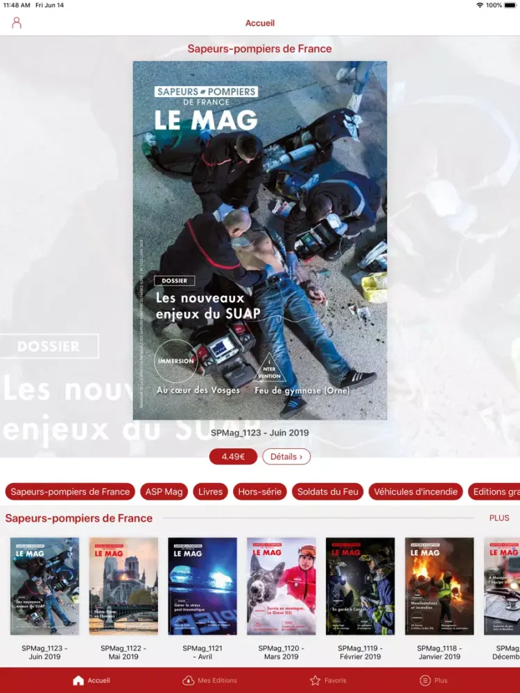 تصاویر kiosque des sapeurs-pompiers iPad 