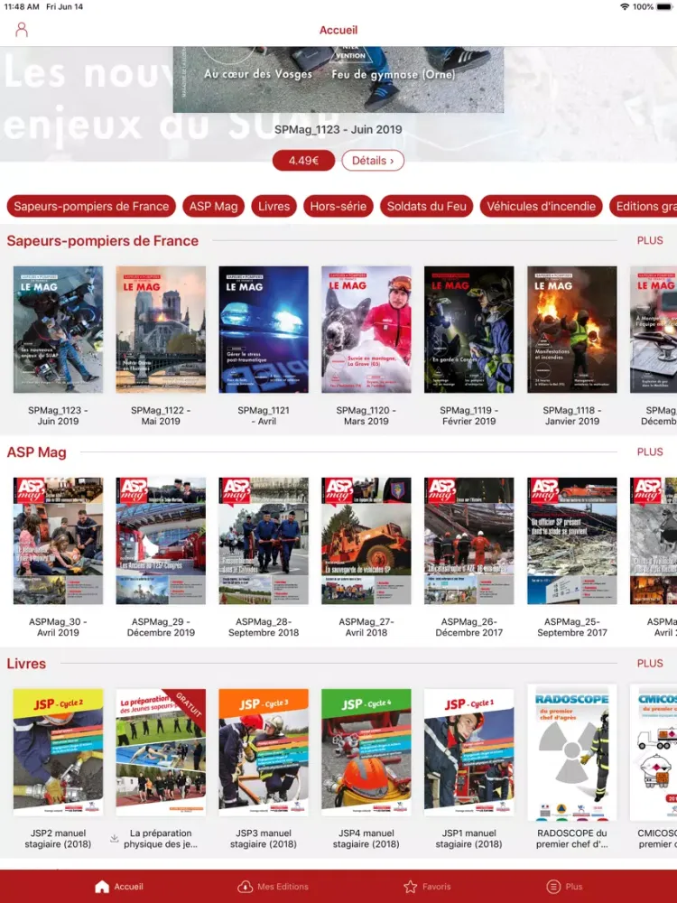 تصاویر kiosque des sapeurs-pompiers iPad 