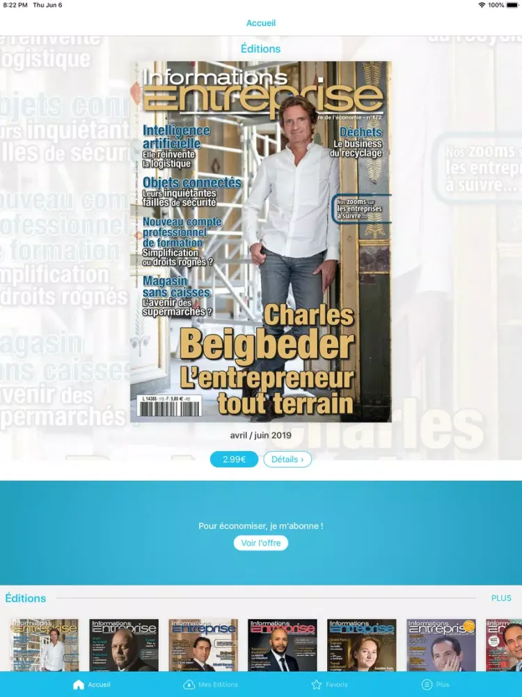 Zrzuty ekranu Informations Entreprise iPad 