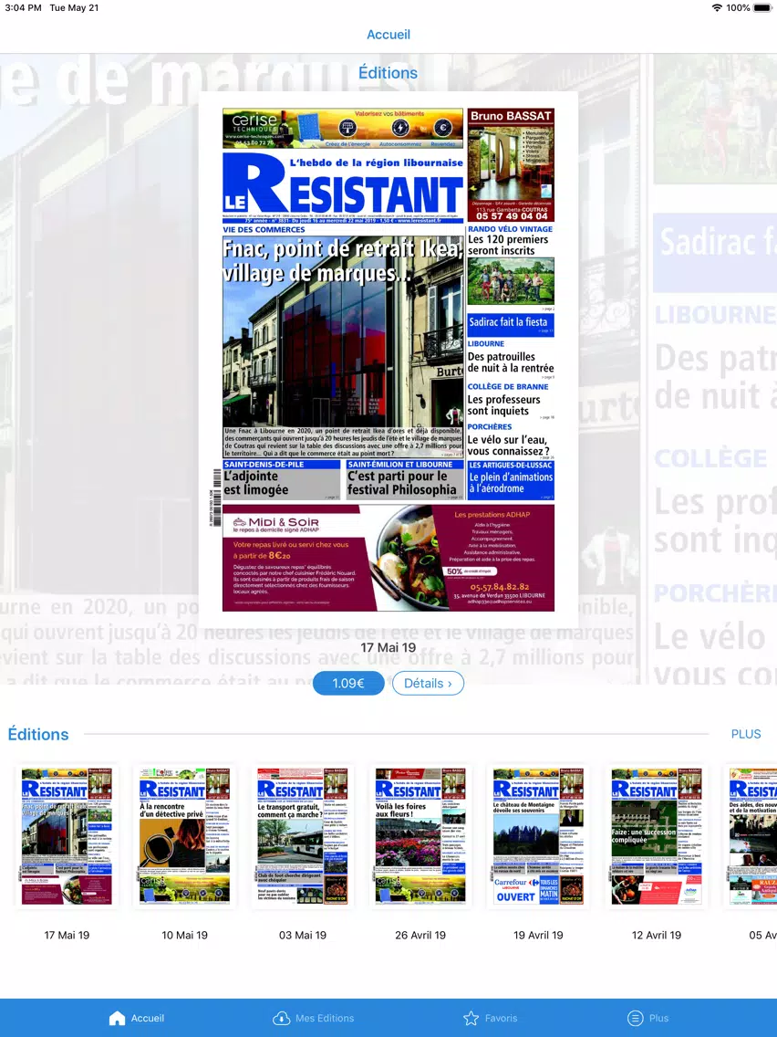 Le Journal Le Résistant iPad  Screenshots