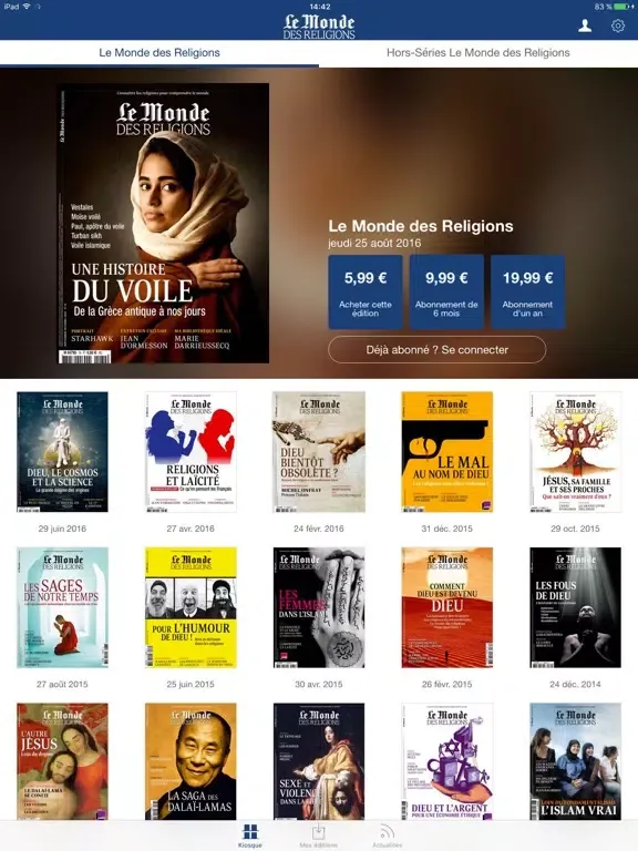Le Monde des Religions iPad  Screenshots