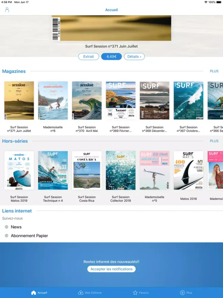 Zrzuty ekranu Surf Session Magazine iPad 